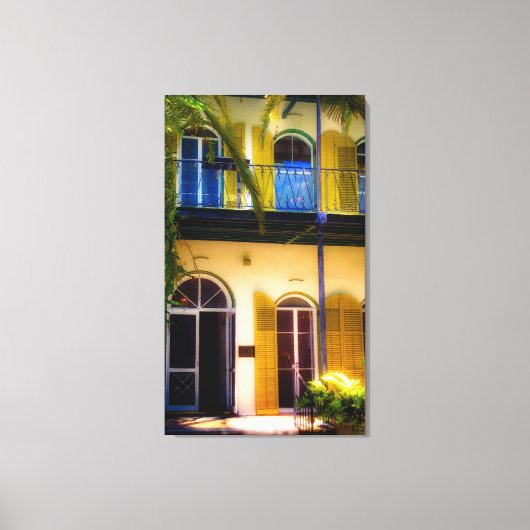 Een huis in het sleutelwesten canvas afdruk (Voorkant)