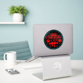 Een huis is geen huis zonder hond 23565 sticker (Laptop op bureau)
