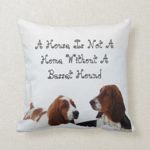 Een huis is geen thuis met een Basset Hound Pillow Kussen