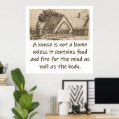 Een huis is geen thuis - thuisprijsopgave poster (Thuiskantoor)
