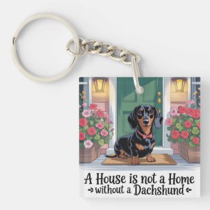 Een huis is geen thuis zonder een Dachshund Sleutelhanger