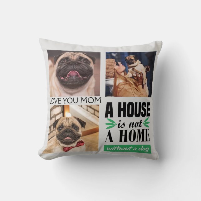 Een huis is geen thuis zonder foto-collage. kussen (Voorkant)