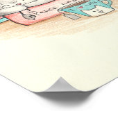 Een huis is geen thuis zonder katten, boeken en .. poster (Hoek)