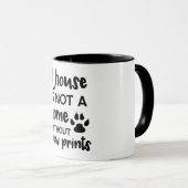 Een huis is geen thuis zonder schilderafdrukken mok (Voorkant rechts)