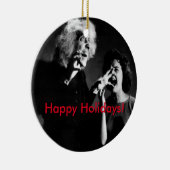 Een huis op Haunted Hill Kerstmis. Keramisch Ornament (Rechts)