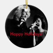 Een huis op Haunted Hill Kerstmis. Keramisch Ornament (Voorkant)