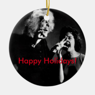 Een huis op Haunted Hill Kerstmis. Keramisch Ornament