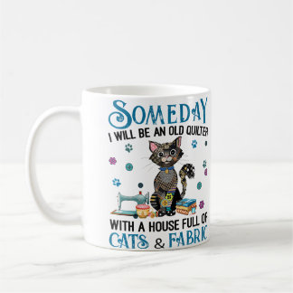 Een huis vol katten en quiltstof koffiemok