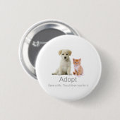een huisdier ronde button 5,7 cm (Voorkant /achterkant)