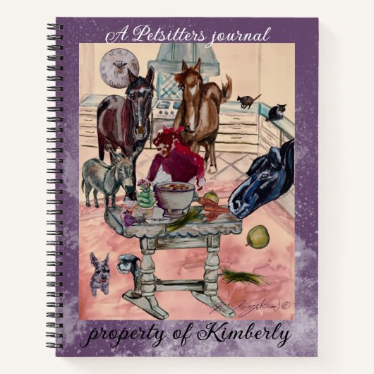 Een huisdier sitters dagboek notitieboek (Voorkant)