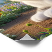 Een huiselijke Korthaar kat in een landelijke omge Poster (Hoek)