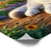 Een huiselijke Korthaar kat in een landelijke omge Poster (Hoek)