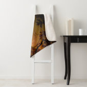 Een huisje in brand 's nachts Joseph Wright of Der Sherpa Deken (In situ)