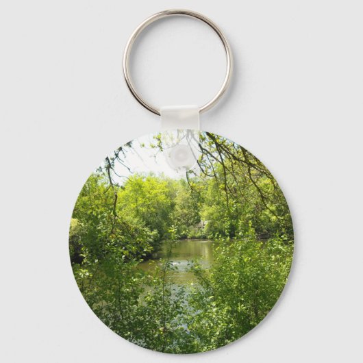 Een huisje weggehakt sleutelhanger (Voorkant)