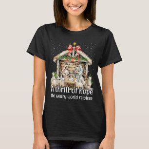 Een huivering van hoop De vermoeide wereld verheug T-shirt