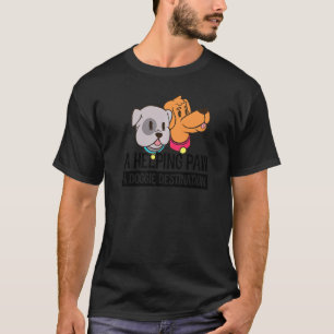 Een hulpmiddel voor het kotsen van honden met paar t-shirt