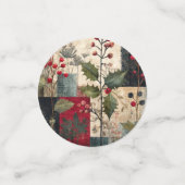 Een Hulstbes Rustieke Winter Patchwork Confetti (Kleine voorkant)