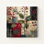 Een Hulstbes Rustieke Winter Patchwork Notitieboek (Achterkant)