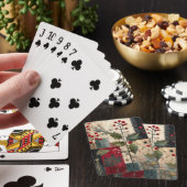 Een Hulstbes Rustieke Winter Patchwork Pokerkaarten (Insitu)