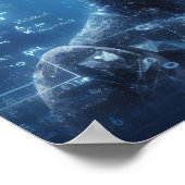 Een humanoïde bovenop een gegevensblad poster (Hoek)