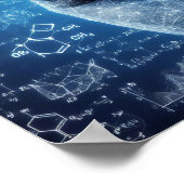 Een humanoïde hand bovenop een gegevensblad poster (Hoek)