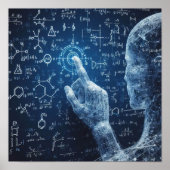 Een humanoïde interactie met een data board poster (Voorkant)