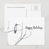 een Hummingbird op een stok Prettige feestdagen (Voorkant / Achterkant)