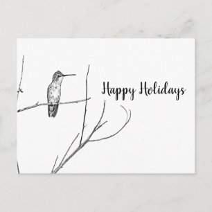 een Hummingbird op een stok Prettige feestdagen