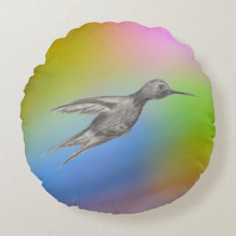 Een Hummingbird's passie Rond Kussen