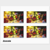 Een humoristisch blik van de Fubby's op Kersdeco. Rechthoekige Sticker (Vel)