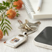 Een humoristische cartoon-achtige afbeelding sleutelhanger (Zijkant)