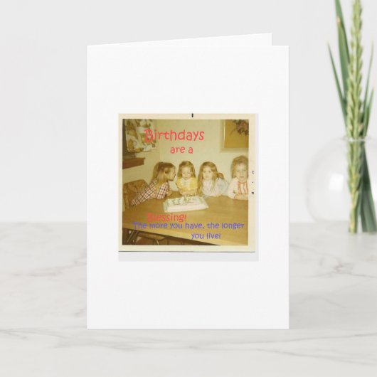 EEN HUMORISTISCHE KAART VAN DE VERJAARDAG (Voorkant)