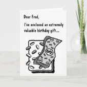 Een humoristische verjaardagskaart met een kaart (Voorkant)