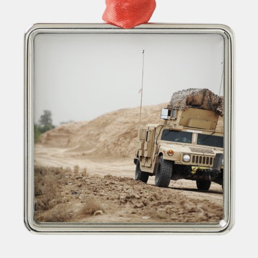 Een Humvee leidt veiligheid Metalen Ornament (Voorkant)