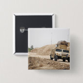 Een Humvee leidt veiligheid Vierkante Button 5,1 Cm (Voorkant /achterkant)