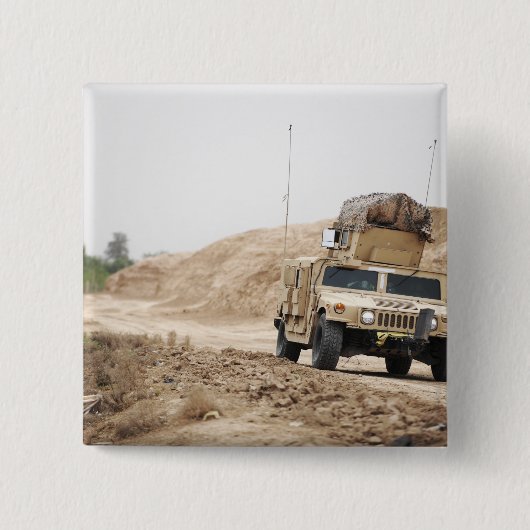 Een Humvee leidt veiligheid Vierkante Button 5,1 Cm (Voorkant)