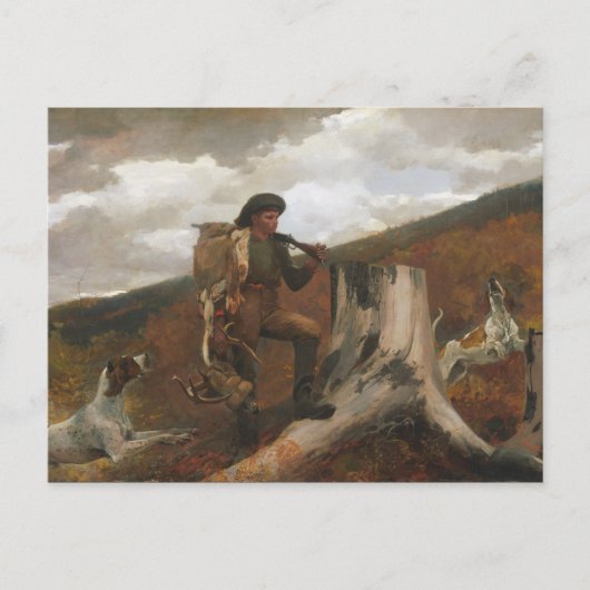 Een Huntsmen- en Dogs Canvas-printer Briefkaart (Voorkant)