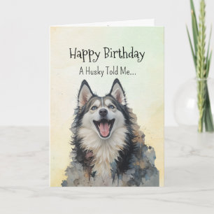 Een husky persoonlijkheid verjaardag leuk dier kaart