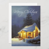 Een hut kerst feestdagenkaart (Voorkant / Achterkant)