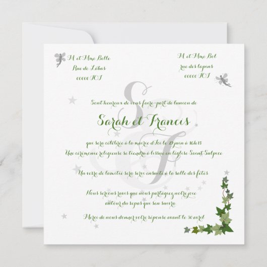 een huwelijk aangaan en een persoonlijke workshop  kaart (Achterkant)