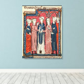 Een huwelijk uit 'Decretten de Gratien' Canvas Afdruk (Insitu (Houten vloer))