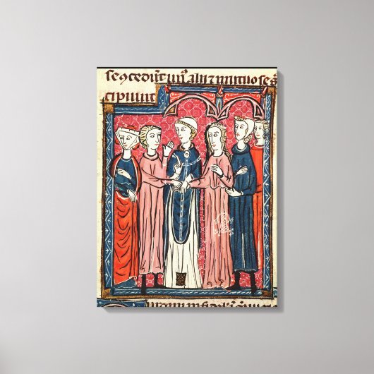 Een huwelijk uit 'Decretten de Gratien' Canvas Afdruk (Voorkant)