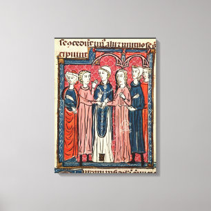 Een huwelijk uit 'Decretten de Gratien' Canvas Afdruk