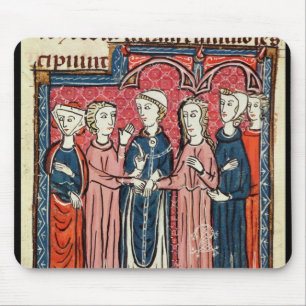 Een huwelijk uit 'Decretten de Gratien' Muismat