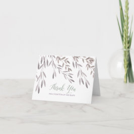 Een huwelijk Wildflower dankt u Bedankkaart