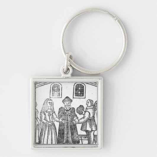 Een huwelijksceremonie sleutelhanger (Voorkant)