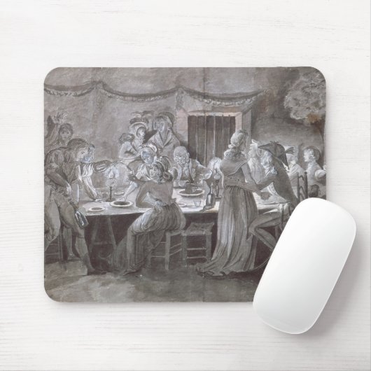 Een huwelijksreis muismat (Met muis)