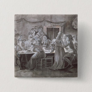 Een huwelijksreis vierkante button 5,1 cm