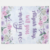 Een huwelijksvoorstel - wil je me trouwen? fleece deken (Voorkant (Horizontaal))