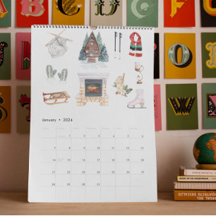 Een Hygge Leven   Watercolor Illustraties Kalender